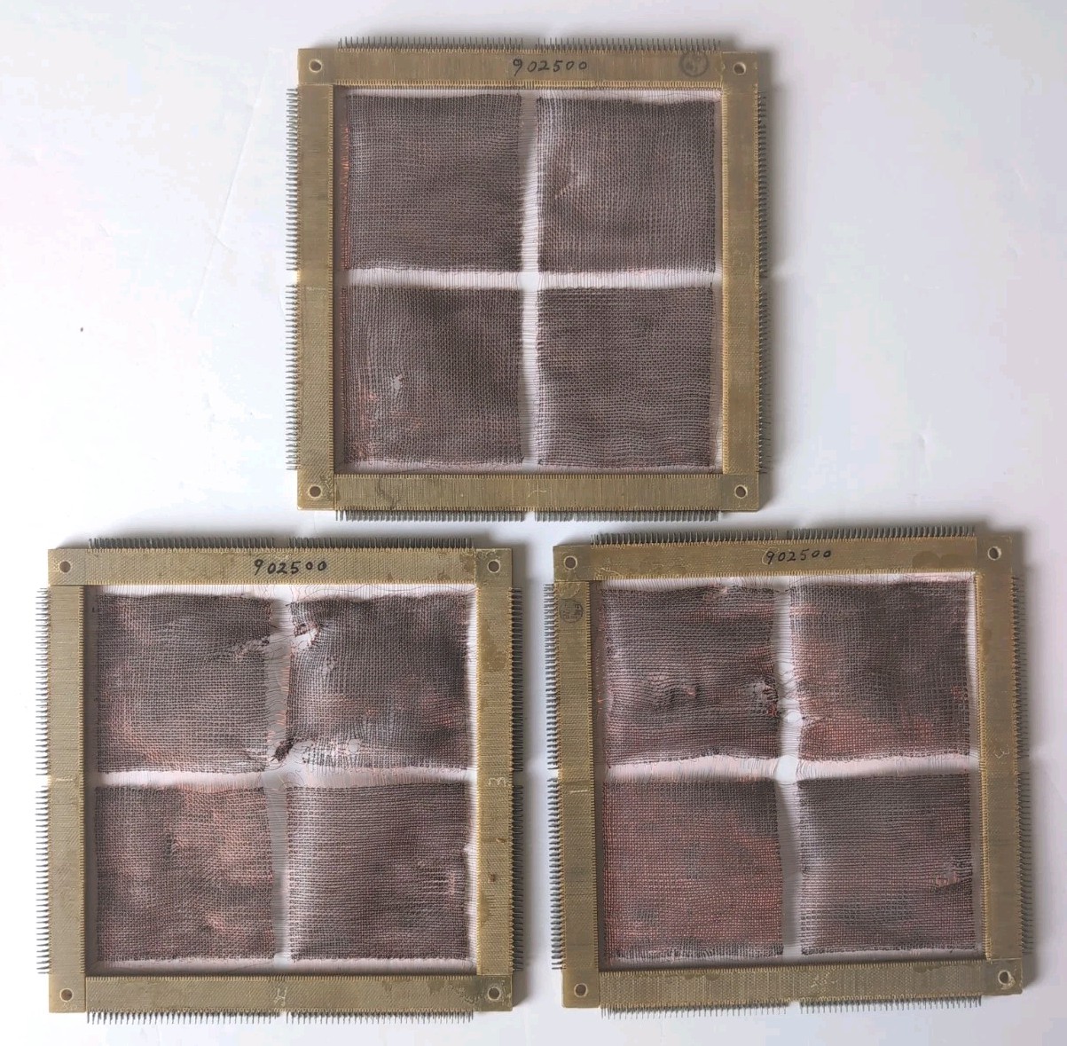 Lot of 3 Vintage 1970s Soviet Magnetic Core Memory Planes 4K RAM Matrix #902500 Lot of 3 Vintage 1970s Soviet Magnetic Core Memory Planes 4K RAM Matrix #902500