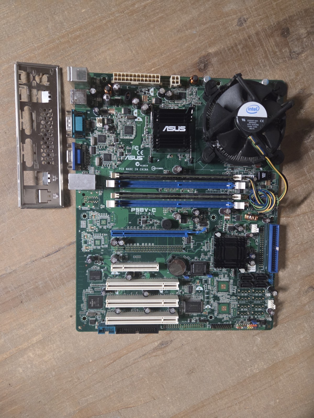 ASUS P5BV-C Server Motherboard Combo w/ Core 2 Duo, 2GB RAM& I/O Shield - TESTED