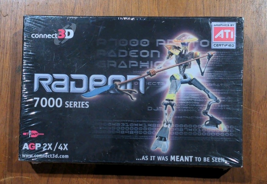 Connect3D ATI Radeon 7000 AGP 32MB DDR Video Card Vintage New Old Stock (NOS)