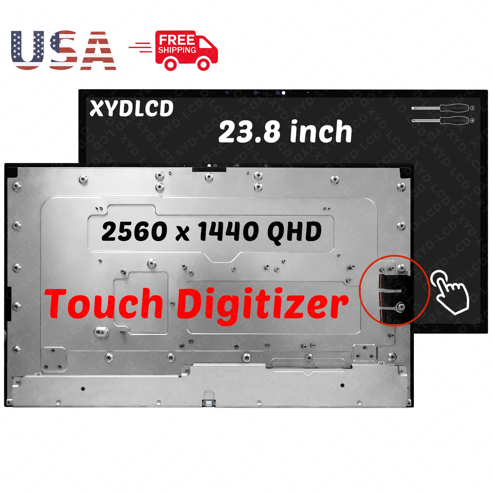 New 23.8in for HP Envy 24-CS0000T 24-CS0000A AIO QHD LCD Touch Digitizer Screen