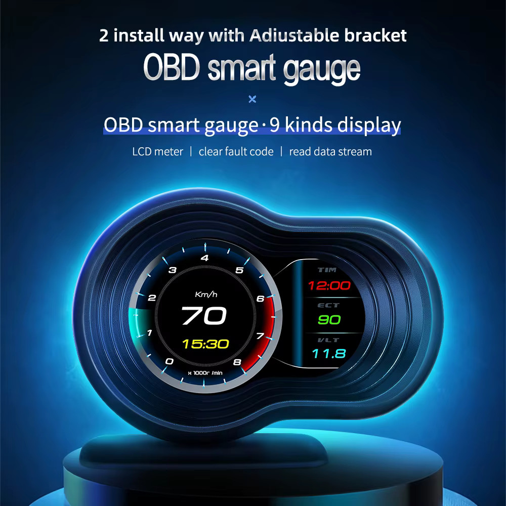 OBD2 HUD Head Up Display with GPS Speedometer, RPM, Water Temp and Fuel Gauges OBD2 HUD Head Up Display with GPS Speedometer, RPM, Water Temp and Fuel Gauges