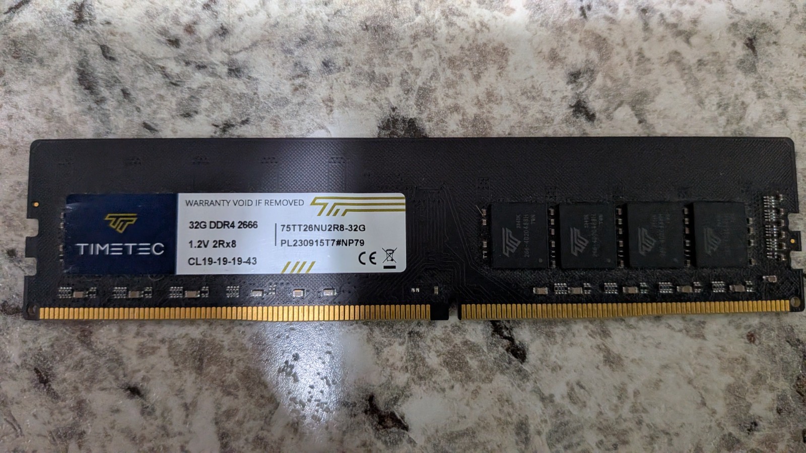Timetec 75TT26NU2R8-32G 32GB DDR4-2666 UDIMM desktop RAM Timetec 75TT26NU2R8-32G 32GB DDR4-2666 UDIMM desktop RAM