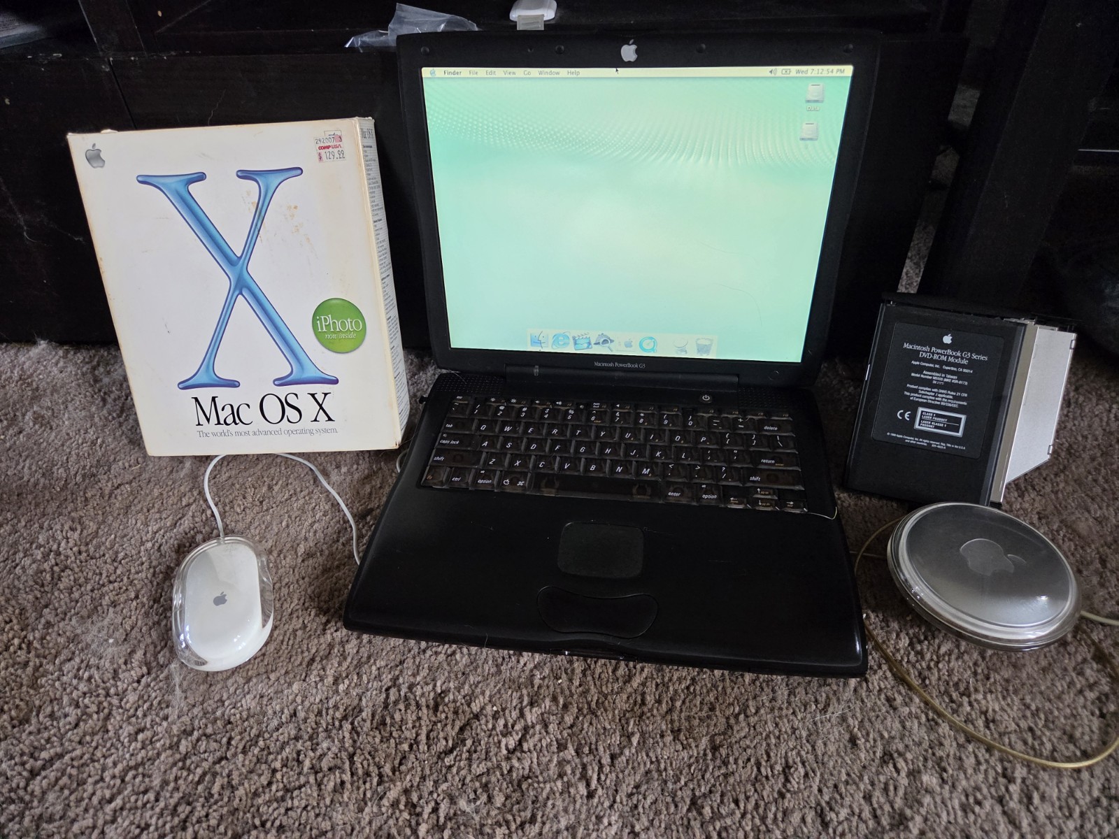 VINTAGE Apple PowerBook G3 Lombard M5343 400MHz 192MB Working Mac OS X Bundle VINTAGE Apple PowerBook G3 Lombard M5343 400MHz 192MB Working Mac OS X Bundle