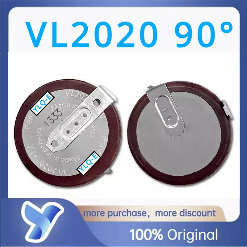 2pcs VL2020 3V VL2020/HFN capacitor battery with legs 90 degrees BMW car key