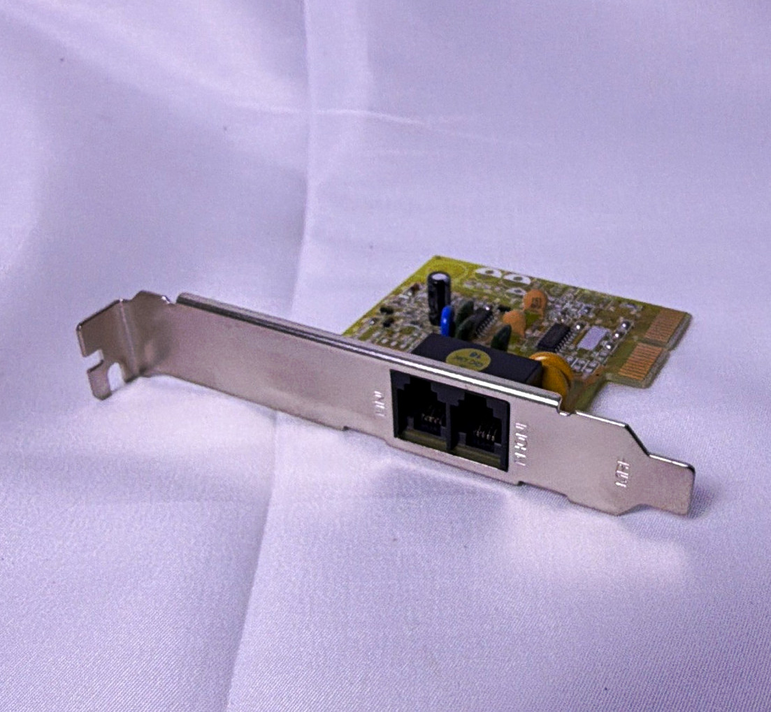 Cyber Solutions FB PCTEL AMR Dial Up Modem Card Dual RJ11 Vintage PC Untested