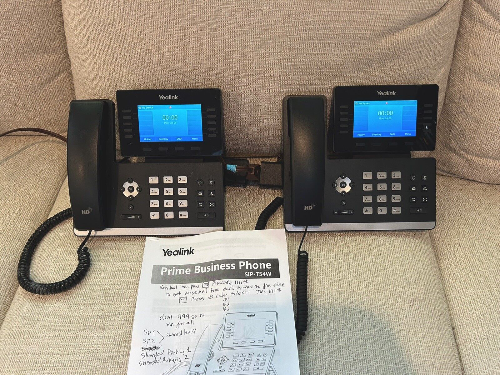 2X Yealink T54W IP Phone, 16 VoIP . 4.3-Inch Color DisplayW/ POWER CORDS