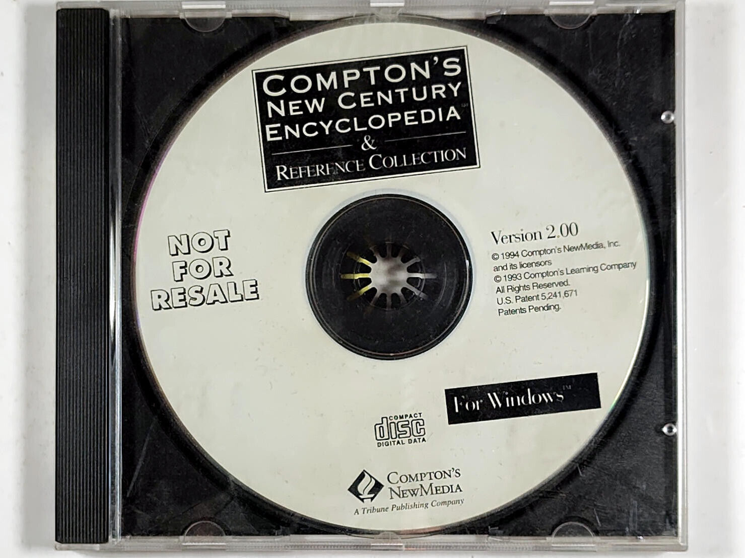 Compton’s Century Encyclopedia And Reference Collection V2 Vintage CD-ROM ('94)