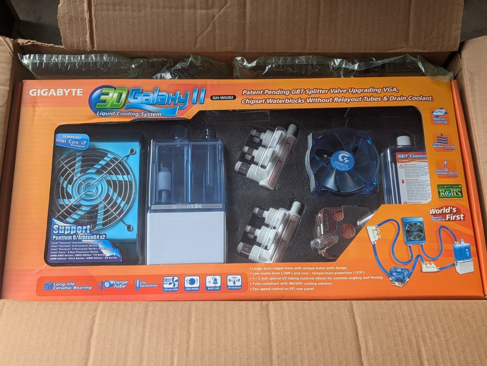 NOS Vintage 2000's Gigabyte 3D Galaxy II CPU / Computer Cooling System GW-WIU2 NOS Vintage 2000's Gigabyte 3D Galaxy II CPU / Computer Cooling System GW-WIU2