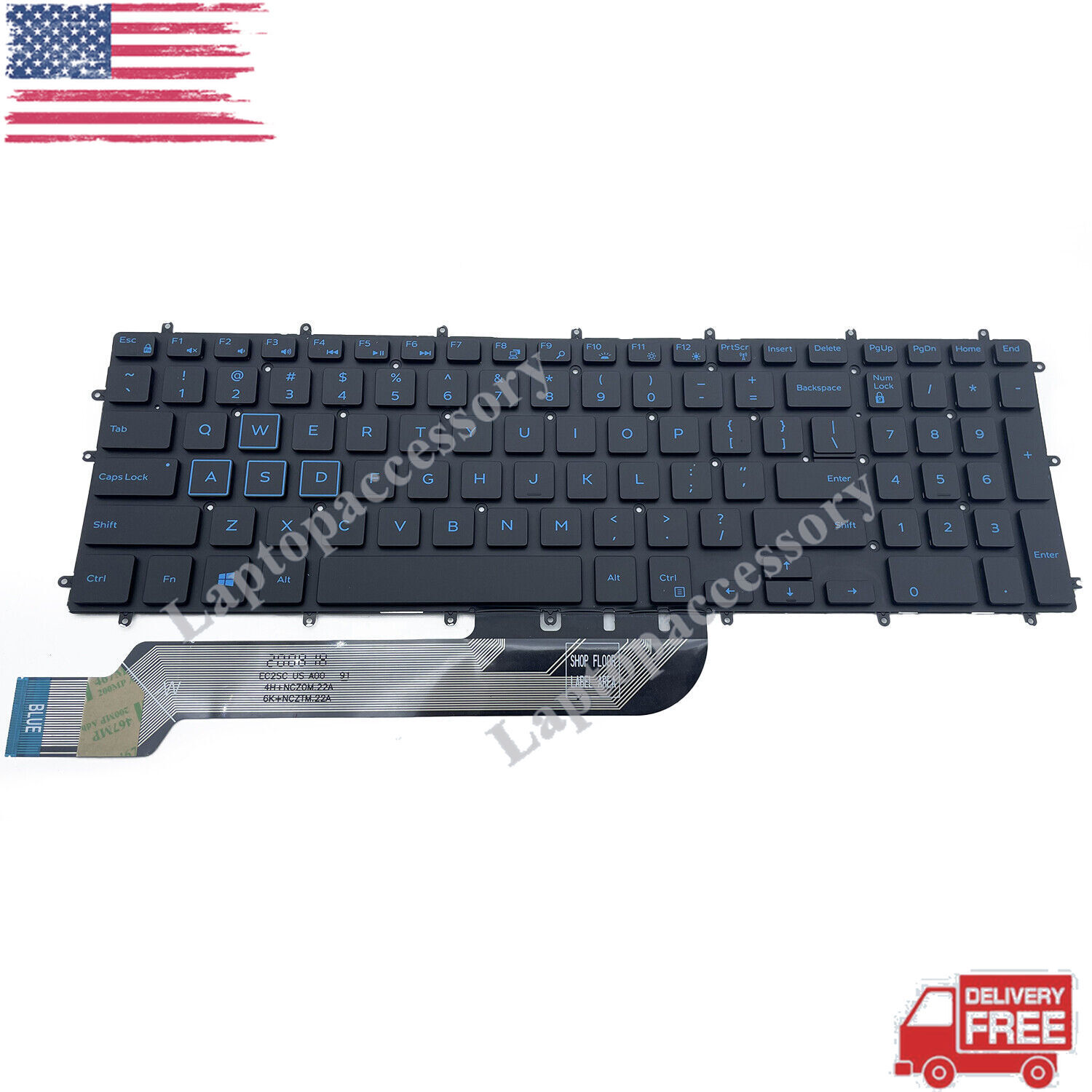 New Black Keyboard w/Blue Backlit For DELL G7 7588 7590 7790 G7 15 7588 M6JTP New Black Keyboard w/Blue Backlit For DELL G7 7588 7590 7790 G7 15 7588 M6JTP