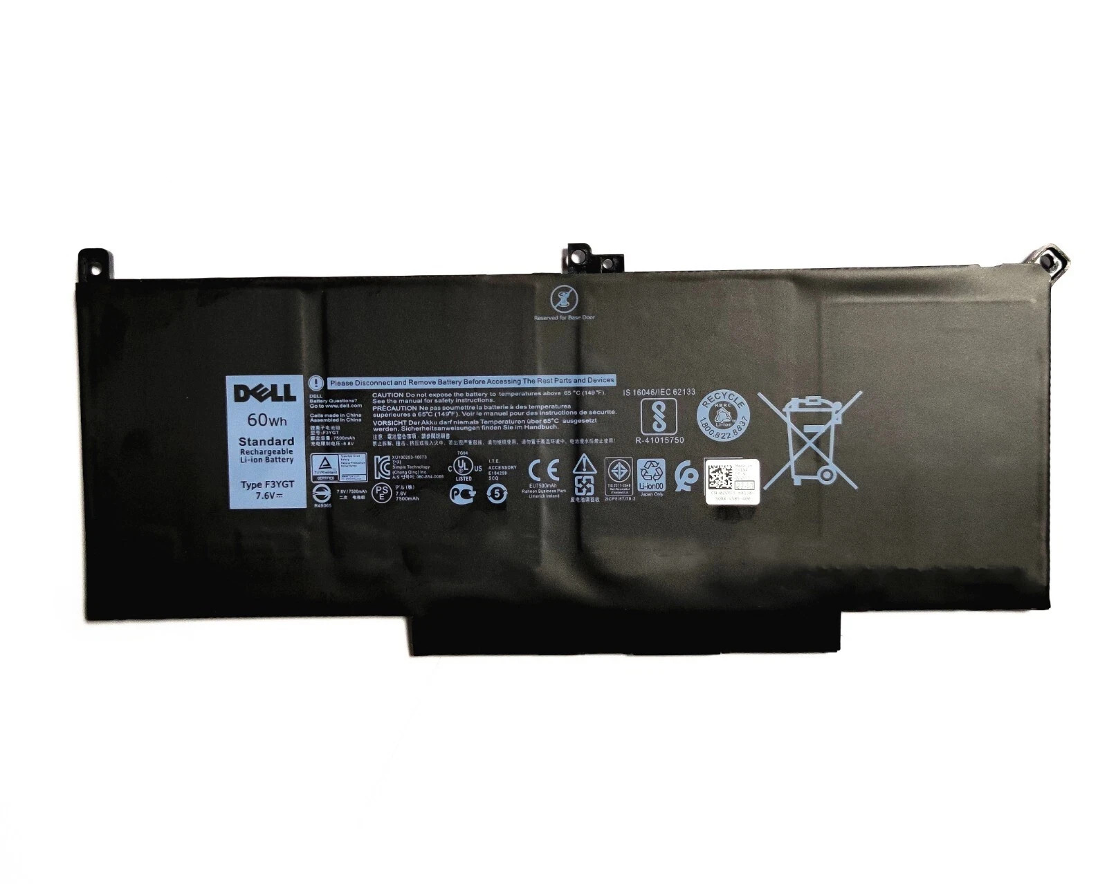 Genuine OEM F3YGT Battery For Dell Latitude 7280 7480 7380 7290 7490 7390 60Wh Genuine OEM F3YGT Battery For Dell Latitude 7280 7480 7380 7290 7490 7390 60Wh