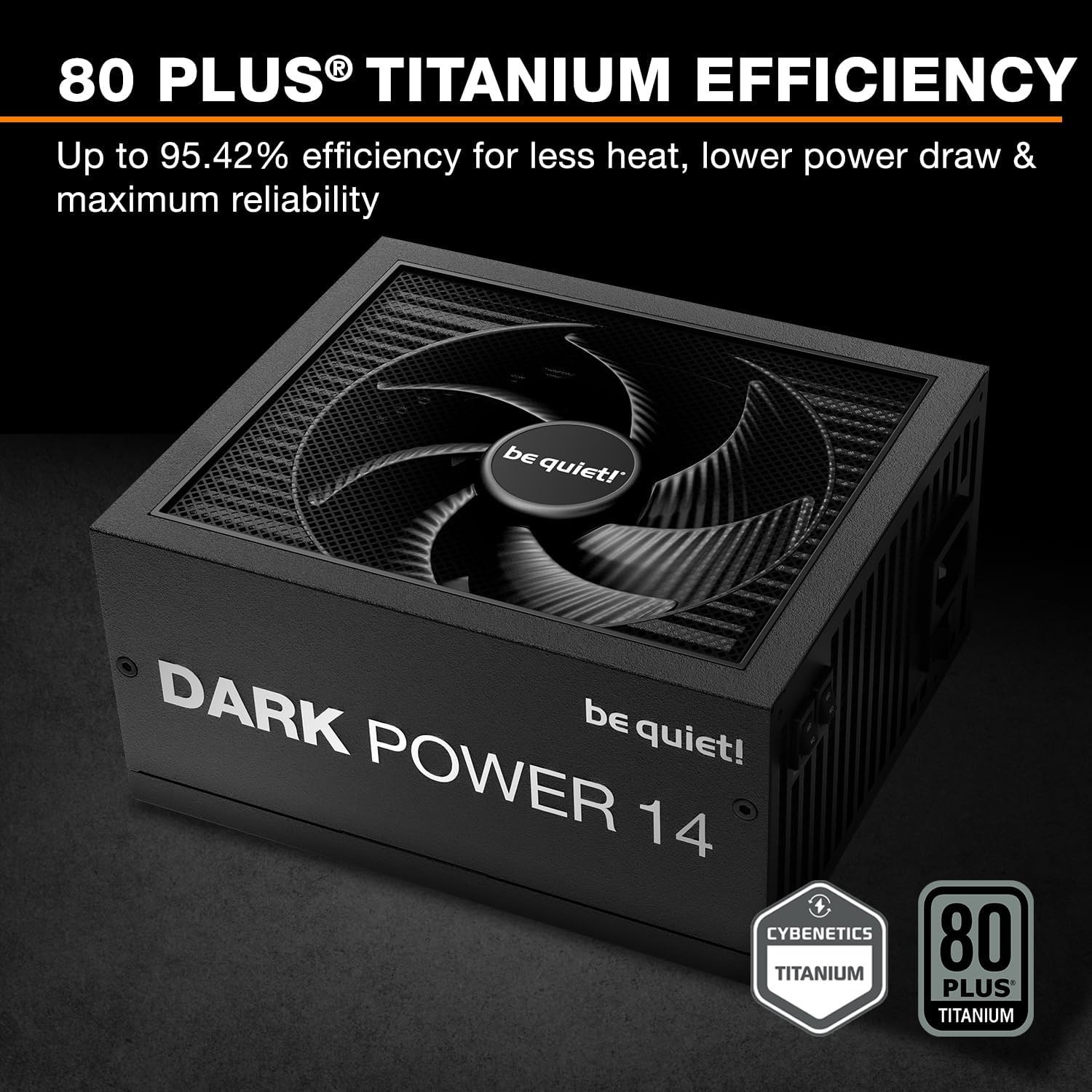 be quiet Dark Power 14 1000W ATX 3.1 Power Supply | 80 Plus Titanium Efficiency be quiet Dark Power 14 1000W ATX 3.1 Power Supply | 80 Plus Titanium Efficiency