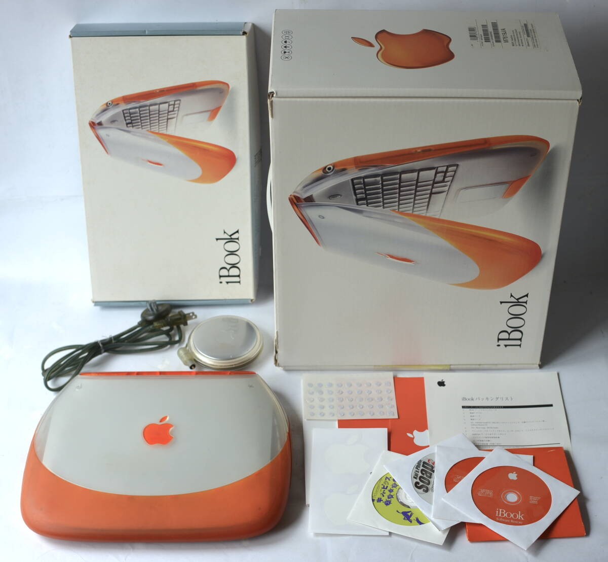 Apple iBook G3 Clamshell 300MHz 160MB 3GB CD Tangerine Vintage Mac w/ Box Apple iBook G3 Clamshell 300MHz 160MB 3GB CD Tangerine Vintage Mac w/ Box