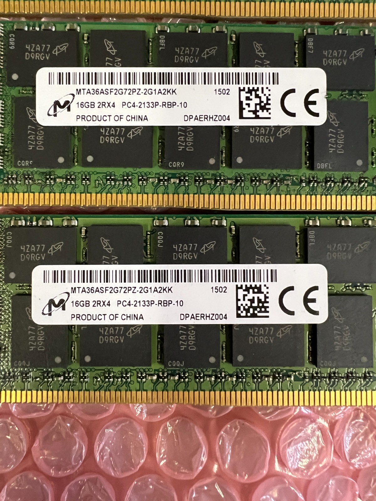 4x 16GB Crucial Micron PC4-17000R CL 15 Server RAM 4x 16GB Crucial Micron PC4-17000R CL 15 Server RAM