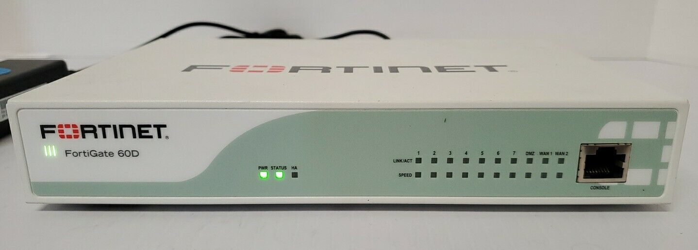 Fortinet FortiGate 60D (FG-60D) Network Security Firewall Appliance