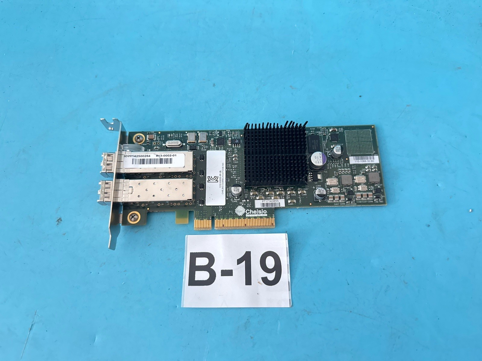 Chelsio CC2-N320E-SR Dual Port 10GbE SFP+ PCIe Network Adapter + 2x Finisar SR