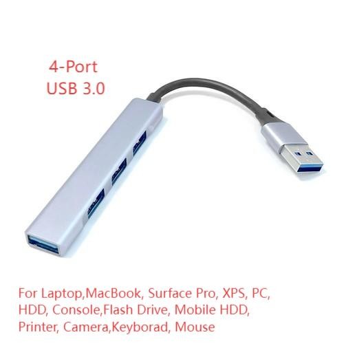 USB 3.0 Hub 4-Port USB Hub USB Splitter USB Expander for Laptop MacBook, XPS, PC USB 3.0 Hub 4-Port USB Hub USB Splitter USB Expander for Laptop MacBook, XPS, PC