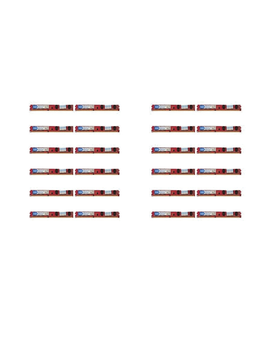 48GB RAM Kit | Bulk Lot (24 x 2GB) | DDR3 1333MHz | PC3-10600U RAM | Red PCB NEW