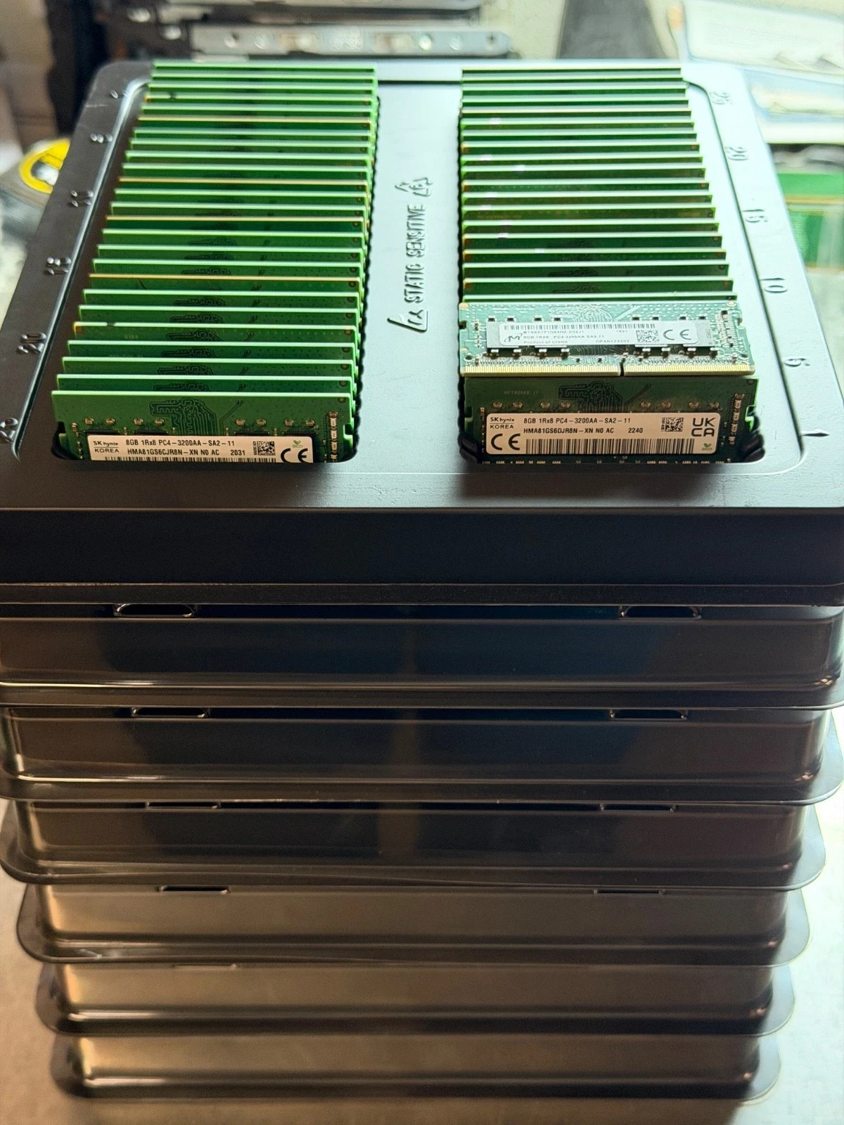 LOT Of 100 Mixed Brand 8GB 1RX8 PC4 3200AA Laptop memory Samsung Micron Sk Hynix LOT Of 100 Mixed Brand 8GB 1RX8 PC4 3200AA Laptop memory Samsung Micron Sk Hynix