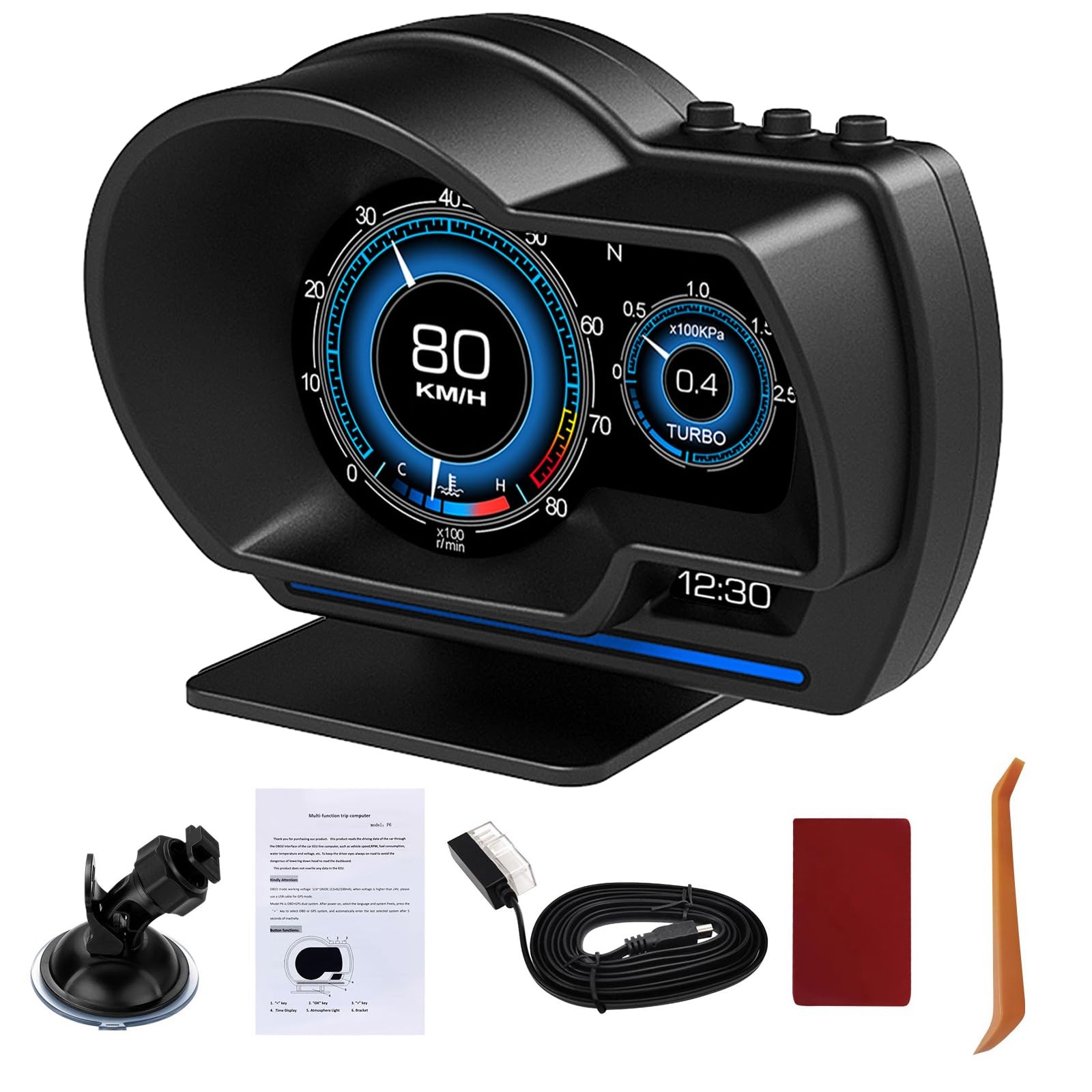 OBD2 Speedometer for Car with OBD2 GPS Dual System, Water TEM, Volt, Mileage,... OBD2 Speedometer for Car with OBD2 GPS Dual System, Water TEM, Volt, Mileage,...