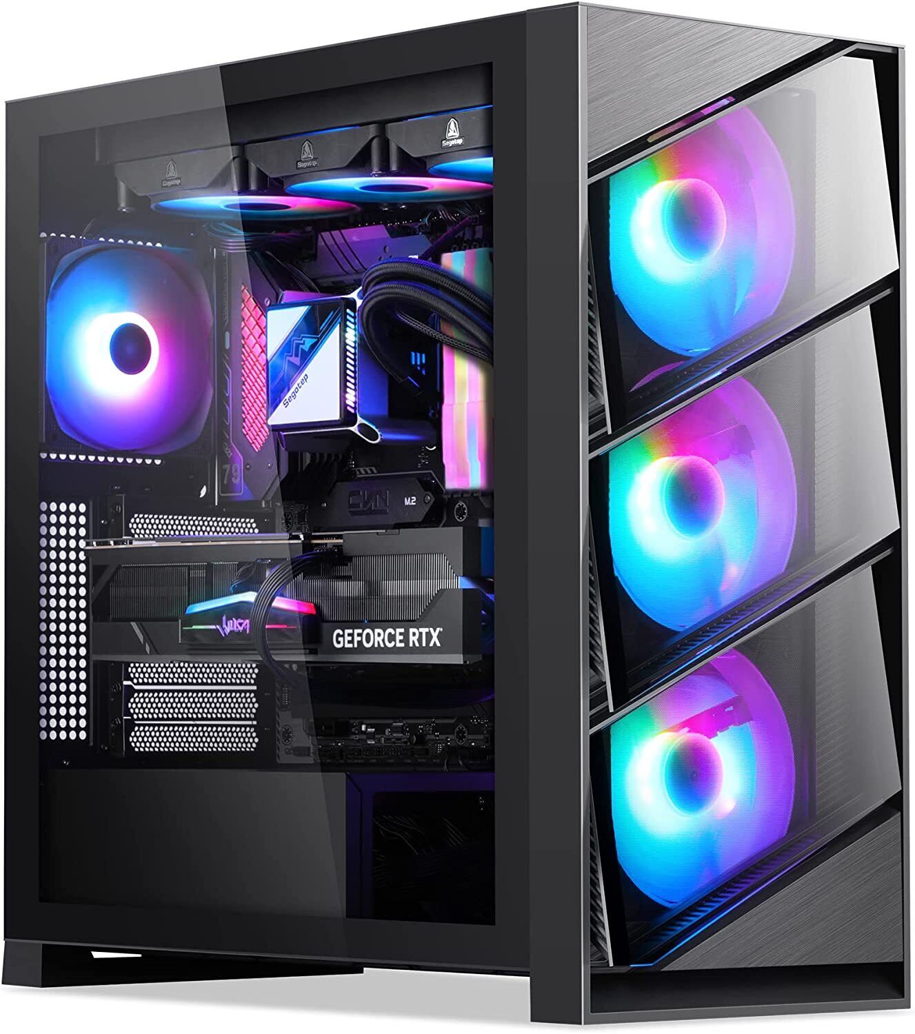 Segotep Aeolus T3 ATX Computer Case Mid Tower Gaming PC Case Tempered Glass