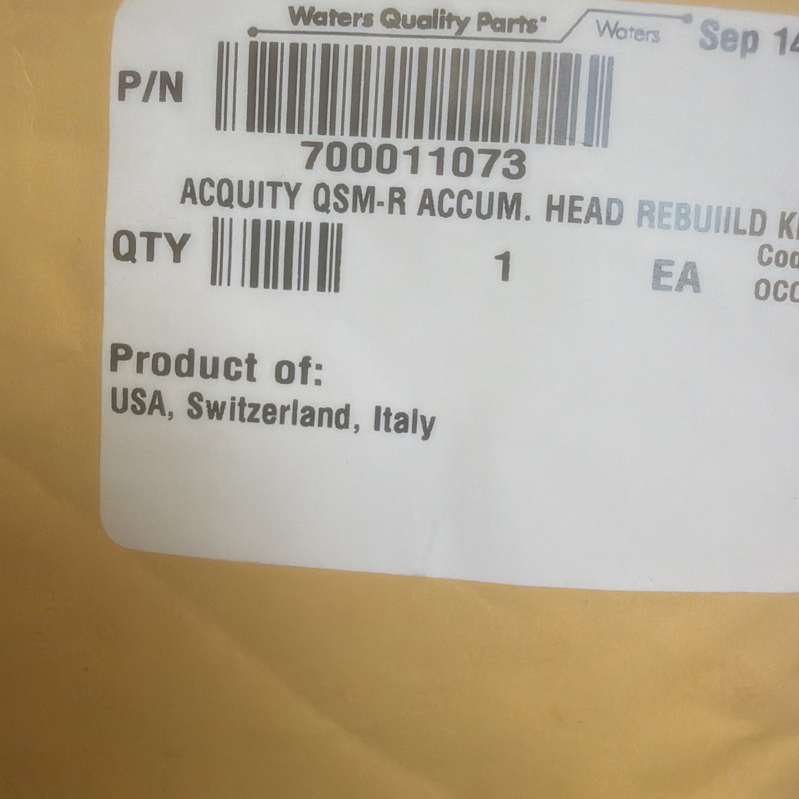 1PC Brand New Waters 700011073 Acquity QSM ACCUM Head REBUILD kit