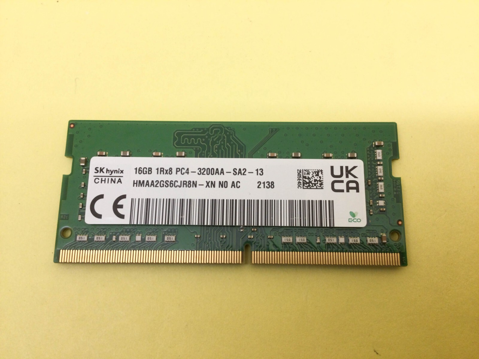 SK Hynix 16GB(1x16GB) 1Rx8 PC4-3200AA DDR4 SODIMM Laptop Memory HMAA2GS6CJR8N-XN SK Hynix 16GB(1x16GB) 1Rx8 PC4-3200AA DDR4 SODIMM Laptop Memory HMAA2GS6CJR8N-XN