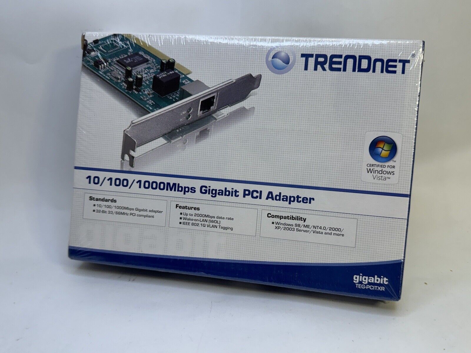 NEW TRENDnet 32-bit 10/100/1000Mbps Copper Gigabit PCI Adapter (TEG-PCITXR)