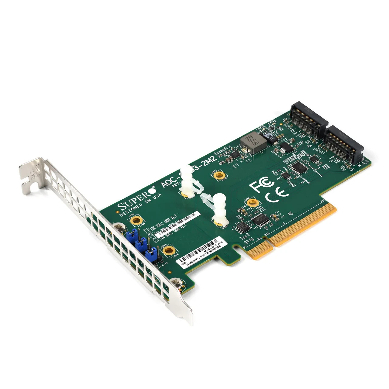 Supermicro AOC-SLG3-2M2-O Dual M.2 NVMe PCIe 3.0 x8 Add-On Card Supermicro AOC-SLG3-2M2-O Dual M.2 NVMe PCIe 3.0 x8 Add-On Card