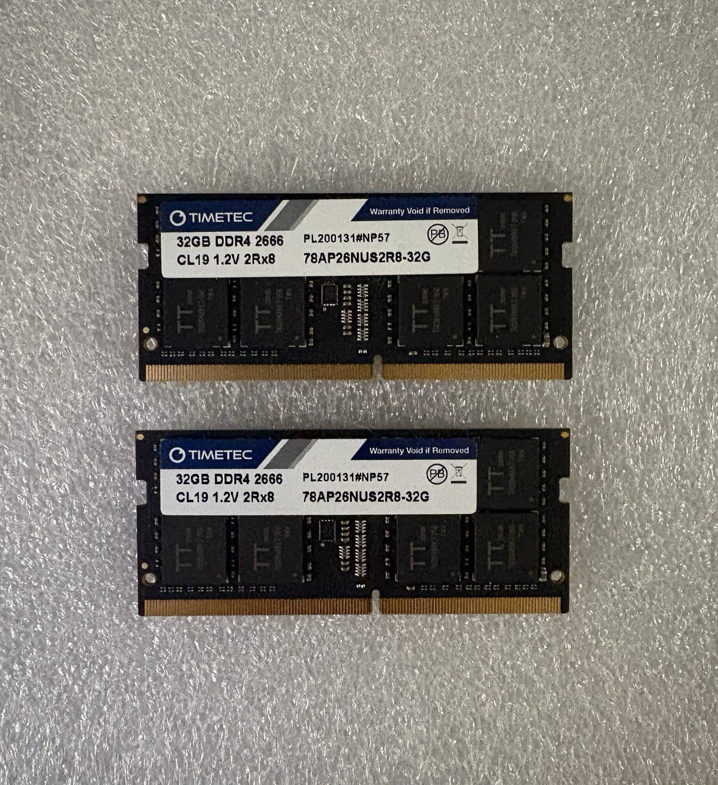 TimeTec | 64GB (32GBx2) DDR4 2666 | CL19 1.2V 2Rx8 | Tested | Read Below TimeTec | 64GB (32GBx2) DDR4 2666 | CL19 1.2V 2Rx8 | Tested | Read Below
