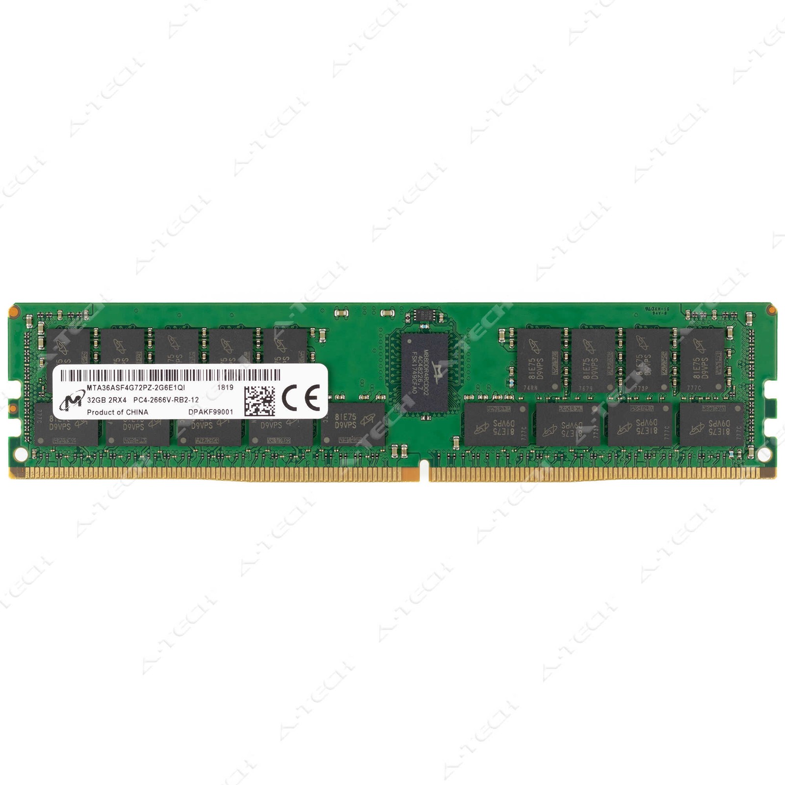 Micron 32GB DDR4-2666 PC4-21300 ECC RDIMM Server Memory RAM MTA36ASF4G72PZ-2G6E1 Micron 32GB DDR4-2666 PC4-21300 ECC RDIMM Server Memory RAM MTA36ASF4G72PZ-2G6E1
