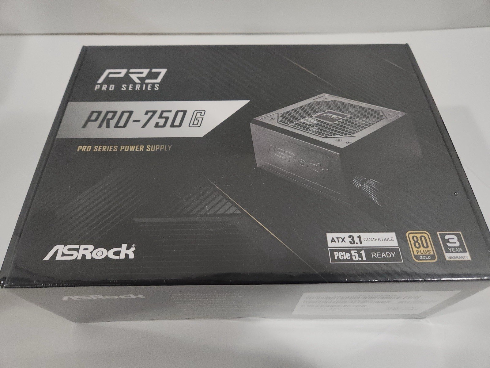 Brand New ASRock PRO-750G V2 750W ATX 3.1 PCI-E 5.1 80 PLUS GOLD Power Supply Brand New ASRock PRO-750G V2 750W ATX 3.1 PCI-E 5.1 80 PLUS GOLD Power Supply
