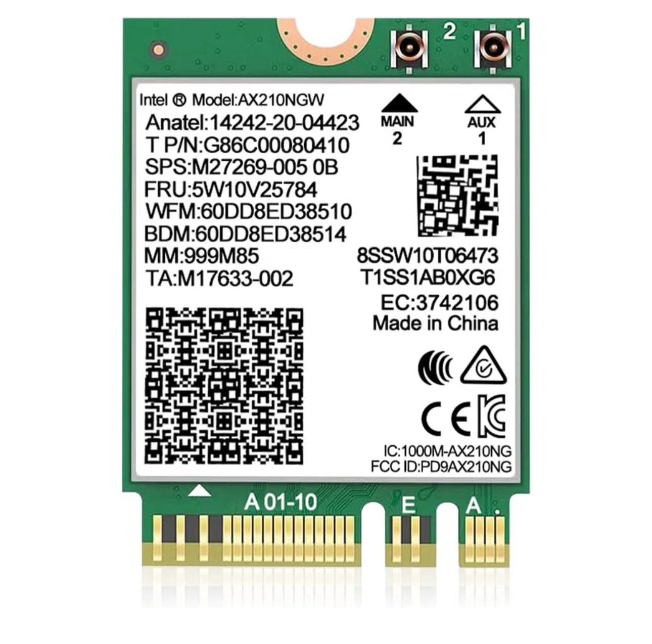 NICGIGA Intel AX210 WiFi 6E Wireless Card Bluetooth 5.3 M.2 NGFF Tri-Band New NICGIGA Intel AX210 WiFi 6E Wireless Card Bluetooth 5.3 M.2 NGFF Tri-Band New
