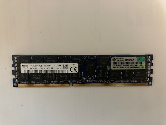 32GB HP (2x16) 2Rx4 PC3-12800R ECC Reg Enterprise Server RAM RDIMM 1600Mz 32GB HP (2x16) 2Rx4 PC3-12800R ECC Reg Enterprise Server RAM RDIMM 1600Mz