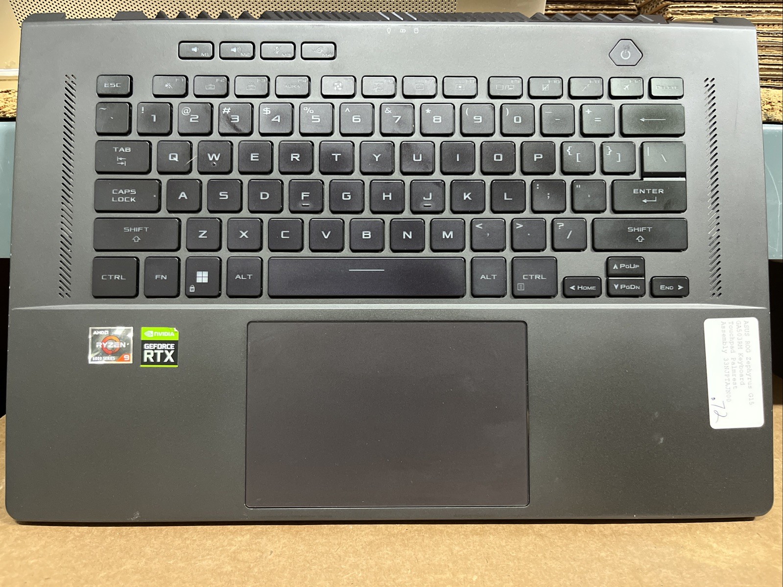 ASUS 33NJPTAJN00 OEM TOP COVER W/ Keyboard and Touchpad - ROG GA503RM-G15 ASUS 33NJPTAJN00 OEM TOP COVER W/ Keyboard and Touchpad - ROG GA503RM-G15