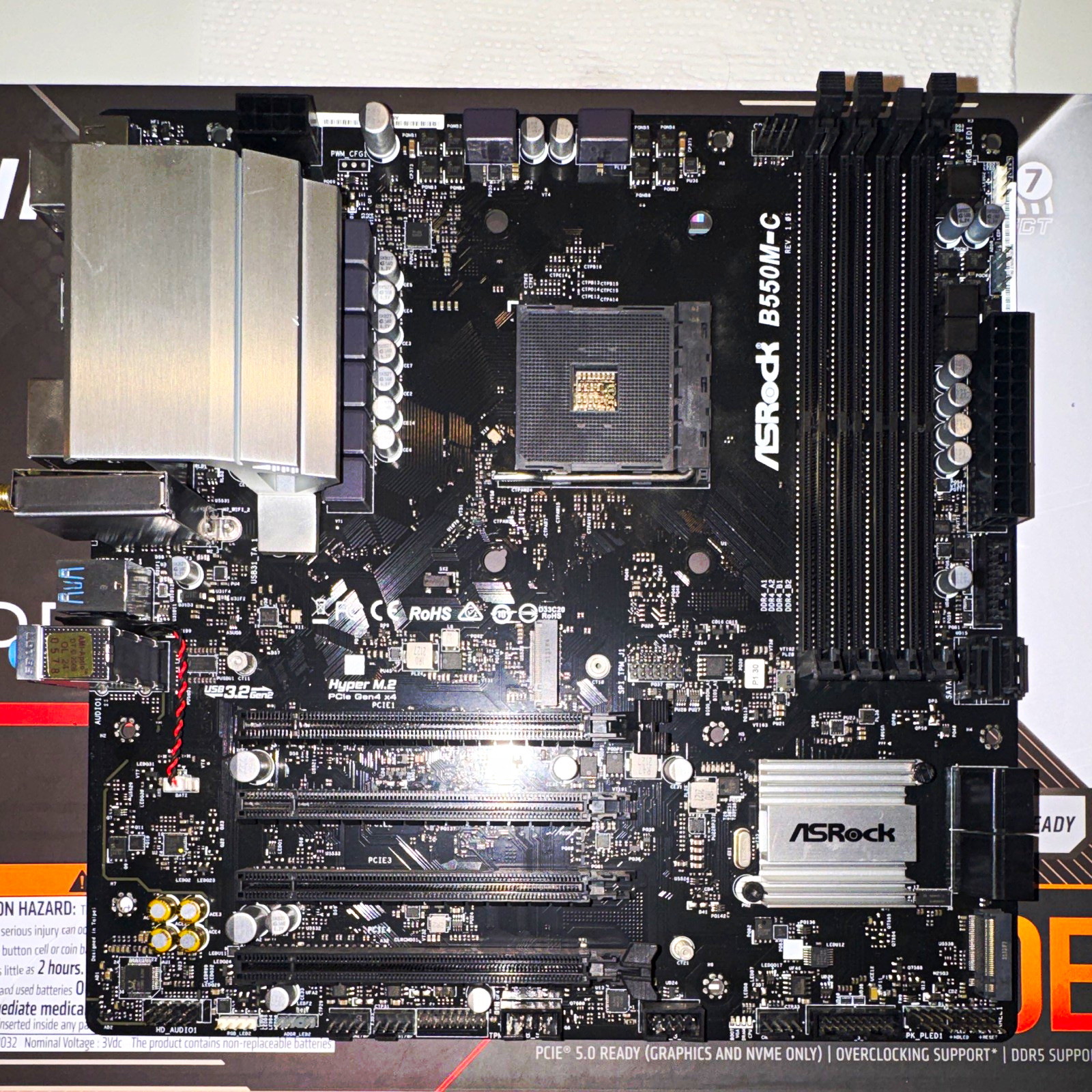 ASRock B550M-C MicroATX AMD Socket AM4 DDR4 Motherboard HDMI USB 3.2 ASRock B550M-C MicroATX AMD Socket AM4 DDR4 Motherboard HDMI USB 3.2