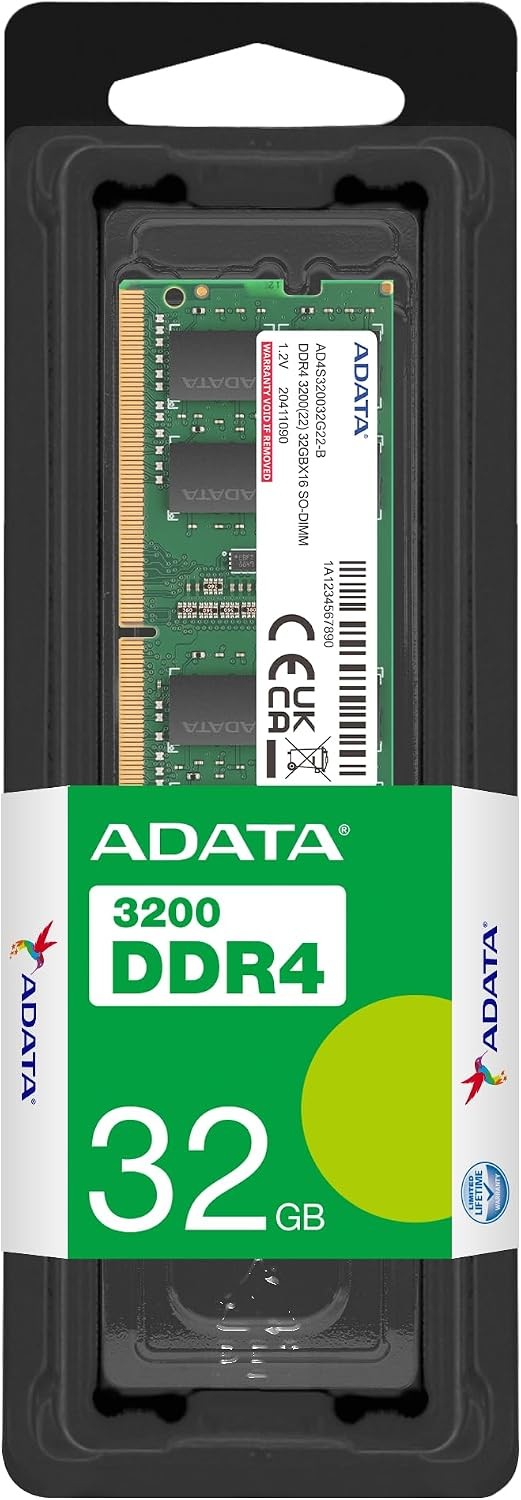 ADATA 32GB DDR4 3200MHz Desktop RAM Memory Module | 1x32GB UDIMM PC4-25600 ADATA 32GB DDR4 3200MHz Desktop RAM Memory Module | 1x32GB UDIMM PC4-25600