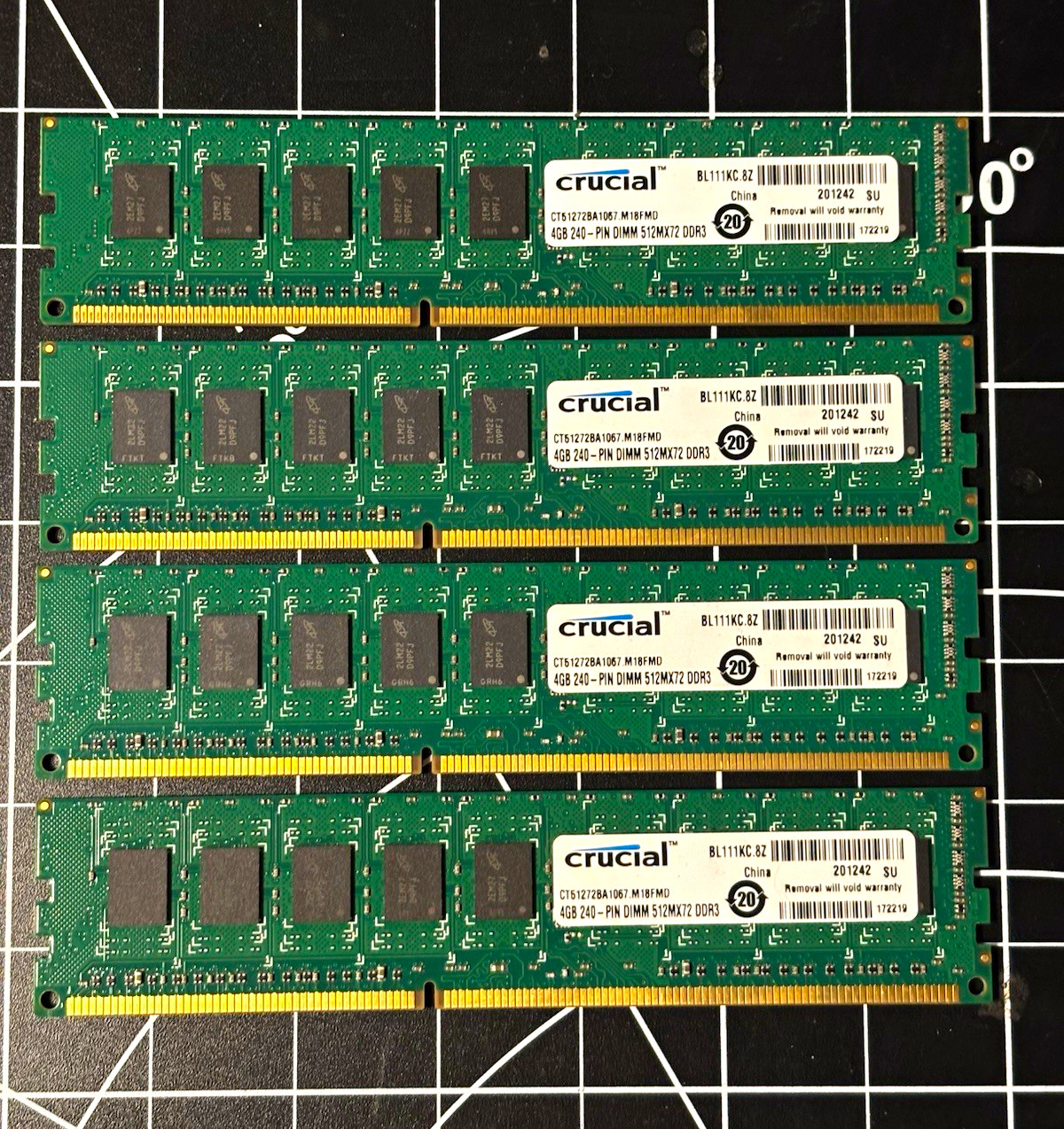 Crucial 16GB (4x4GB) DDR3-1067 240-Pin DIMM Crucial 16GB (4x4GB) DDR3-1067 240-Pin DIMM
