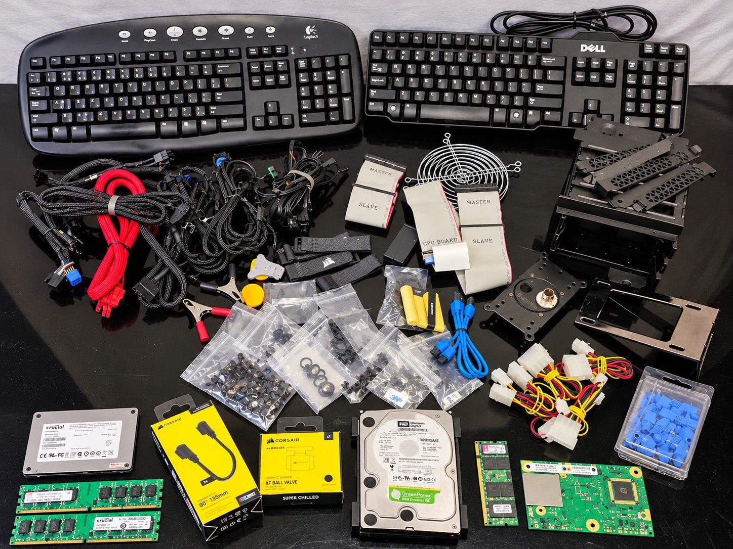 PC Computer Parts Lot Keyboards Corsair Cables RAM SSD HDD Boards & Accessories PC Computer Parts Lot Keyboards Corsair Cables RAM SSD HDD Boards & Accessories