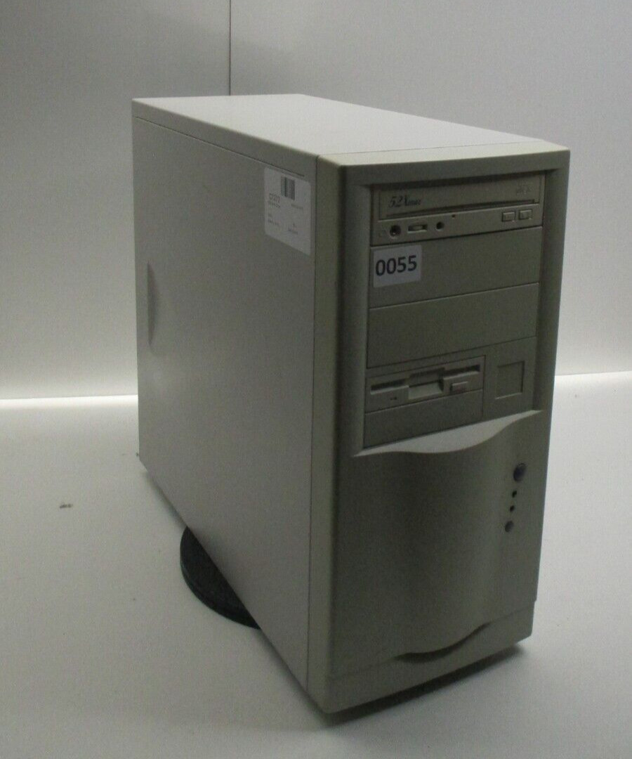 Vintage ATX Desktop PC Case Beige Sleeper Case w/ PSU