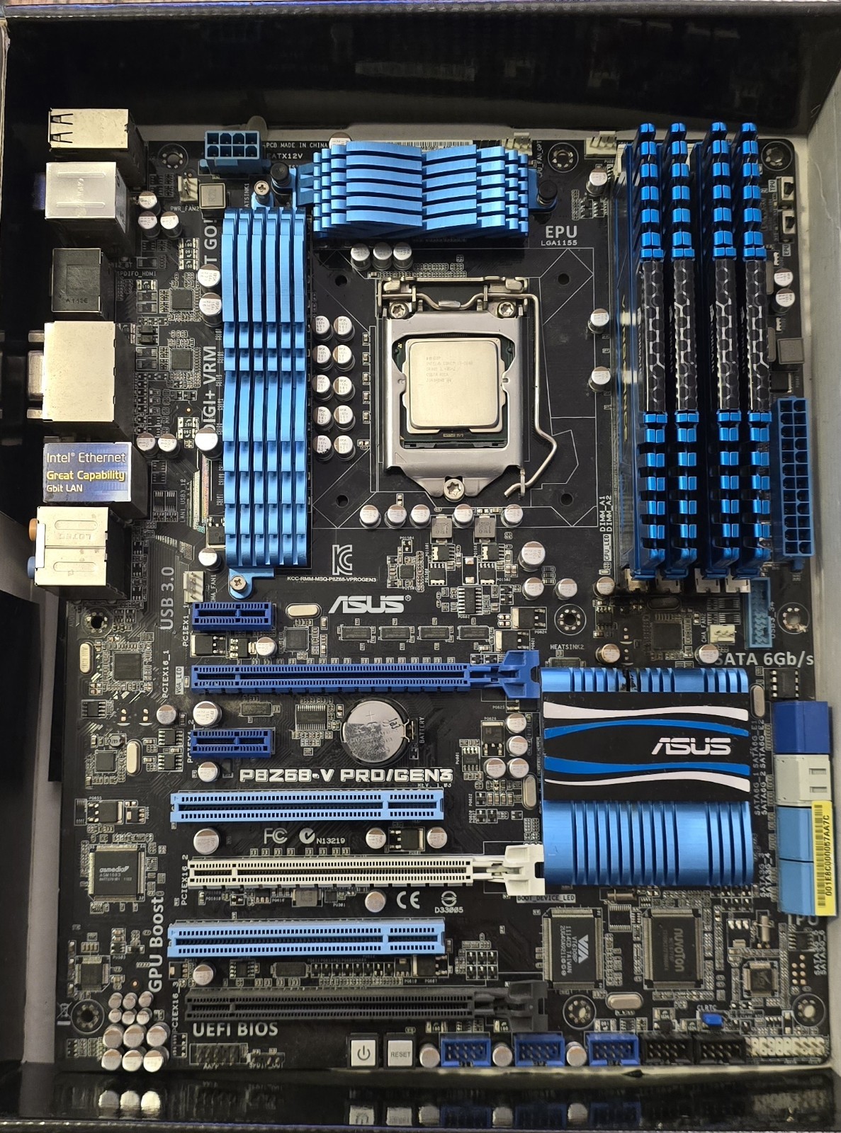 ASUS P8Z68-V PRO/GEN3 + i7 2600 + 4 X 4GB DDR3 1600