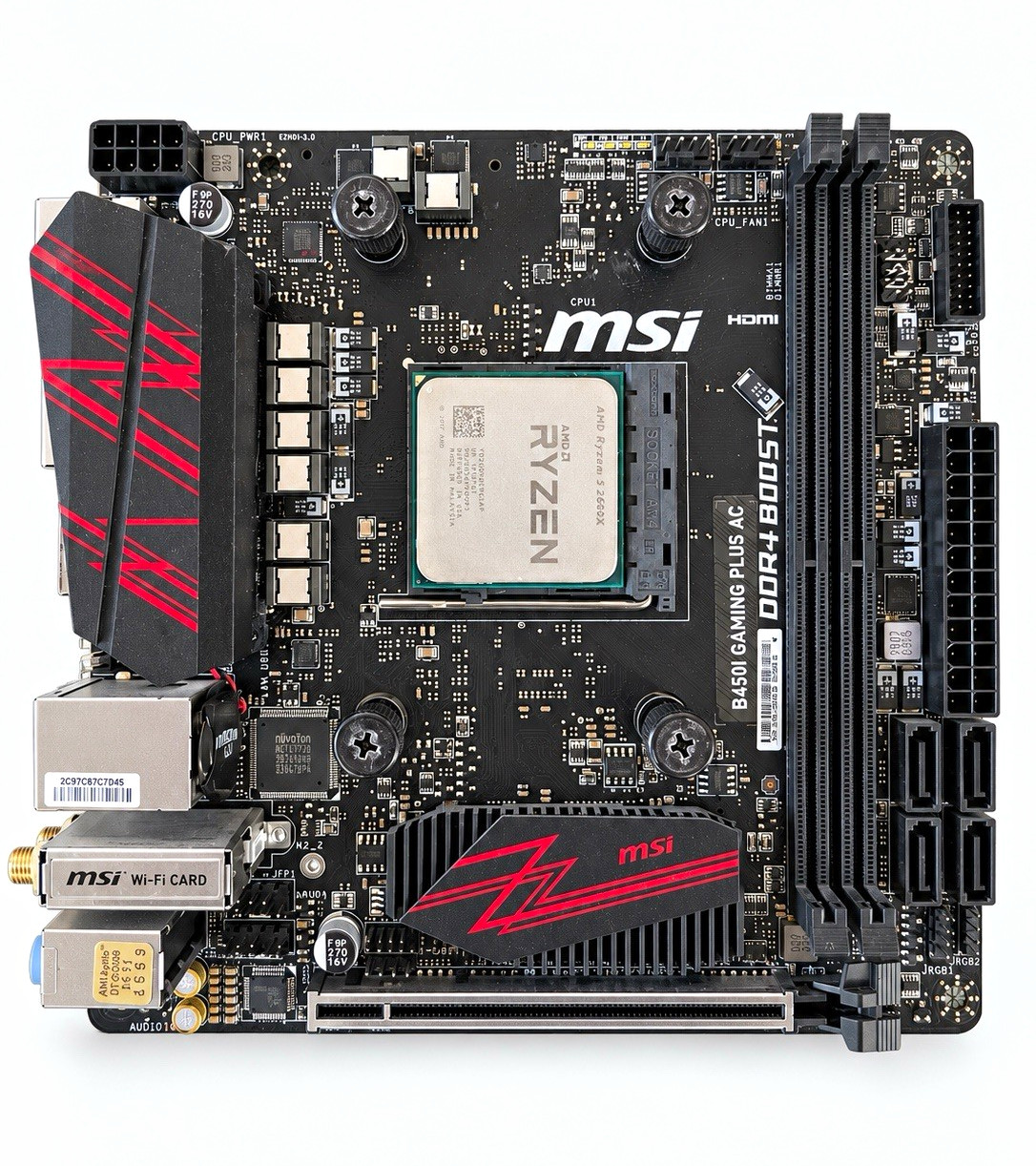 MSI B450I GAMING PLUS AC Mini-ITX AM4 Motherboard + Ryzen 5 2700x MSI B450I GAMING PLUS AC Mini-ITX AM4 Motherboard + Ryzen 5 2700x