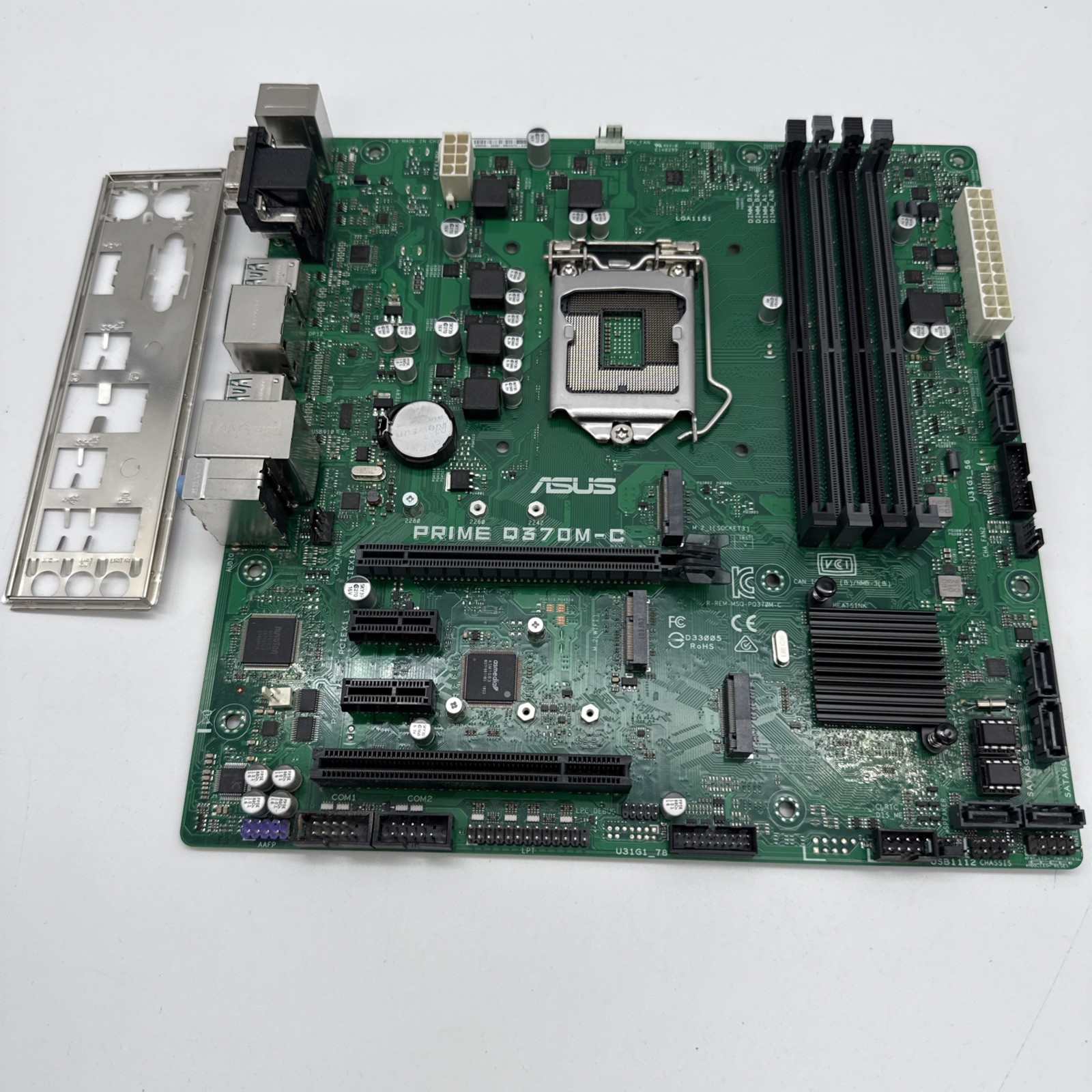 ASUS PRIME Q370M-C LGA1151 Intel Q370 LGA1151 DDR4 mATX Motherboard + I/O (M2) ASUS PRIME Q370M-C LGA1151 Intel Q370 LGA1151 DDR4 mATX Motherboard + I/O (M2)