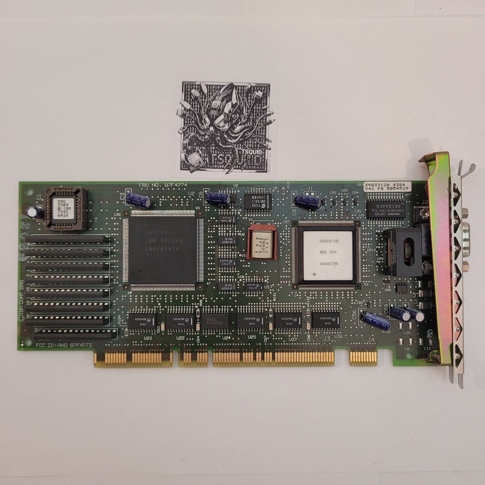 IBM Token Ring Network Adapter MCA Card FRU 87F4774 16/4 Mbps Vintage 1991