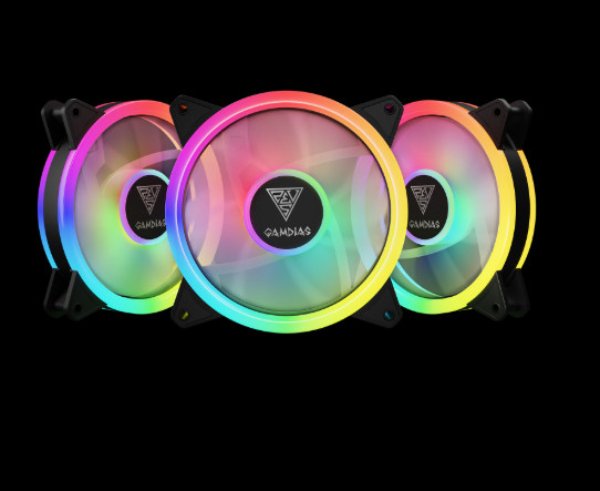 GAMDIAS AEOLUS M2-1203 Lite 120mm ARGB Gaming Cooling Fans- 3 pack GAMDIAS AEOLUS M2-1203 Lite 120mm ARGB Gaming Cooling Fans- 3 pack