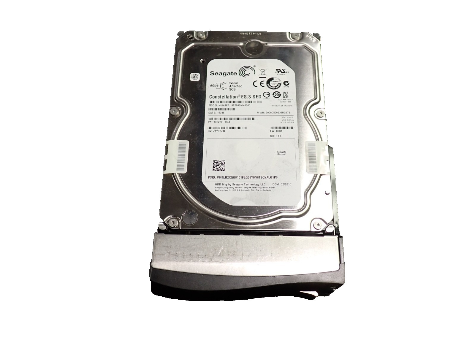 EMC ST3000NM0063 3TB HDD SAS 3.5\'\' SEAGATE 7.2K 6Gbp Internal Hard Disk Drive EMC ST3000NM0063 3TB HDD SAS 3.5\'\' SEAGATE 7.2K 6Gbp Internal Hard Disk Drive