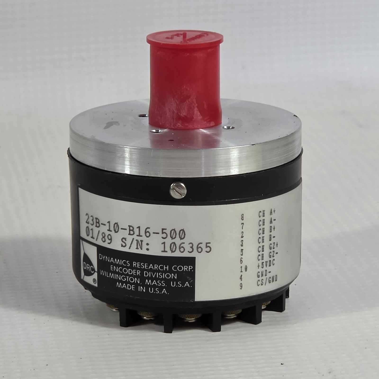 Dynamics Research Corp DRC 23B-10-B16-500 Rotary Optical Encoder New W/O Box