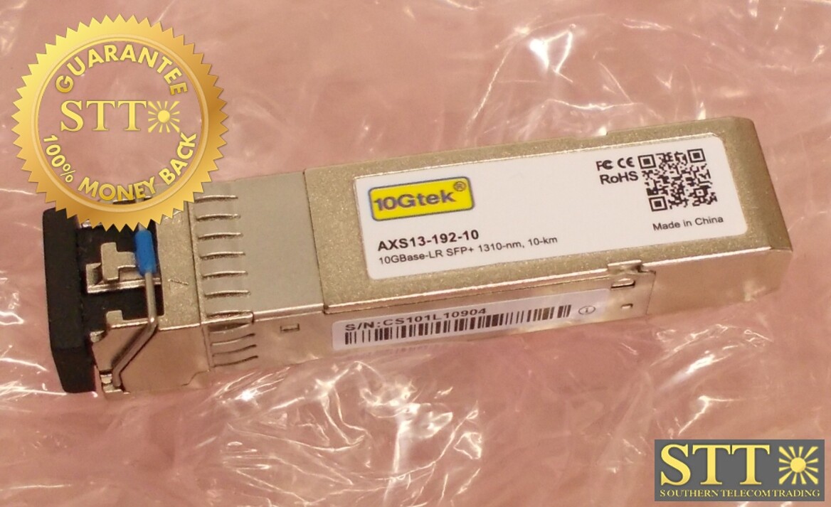 AXS13-192-10 10GTEK 10GBASE-LR SFP+ 10KM 1310NM LC SM TRANSCEIVER NEW AXS13-192-10 10GTEK 10GBASE-LR SFP+ 10KM 1310NM LC SM TRANSCEIVER NEW