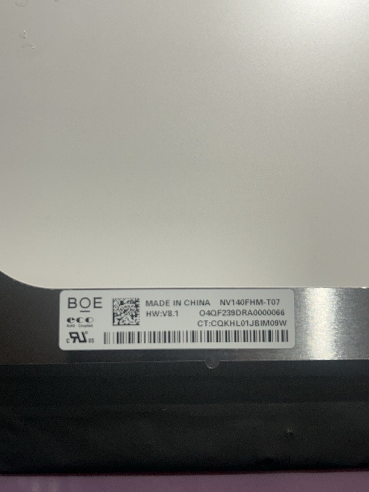 BOE NV140FHM-T07 Touch LCD 14