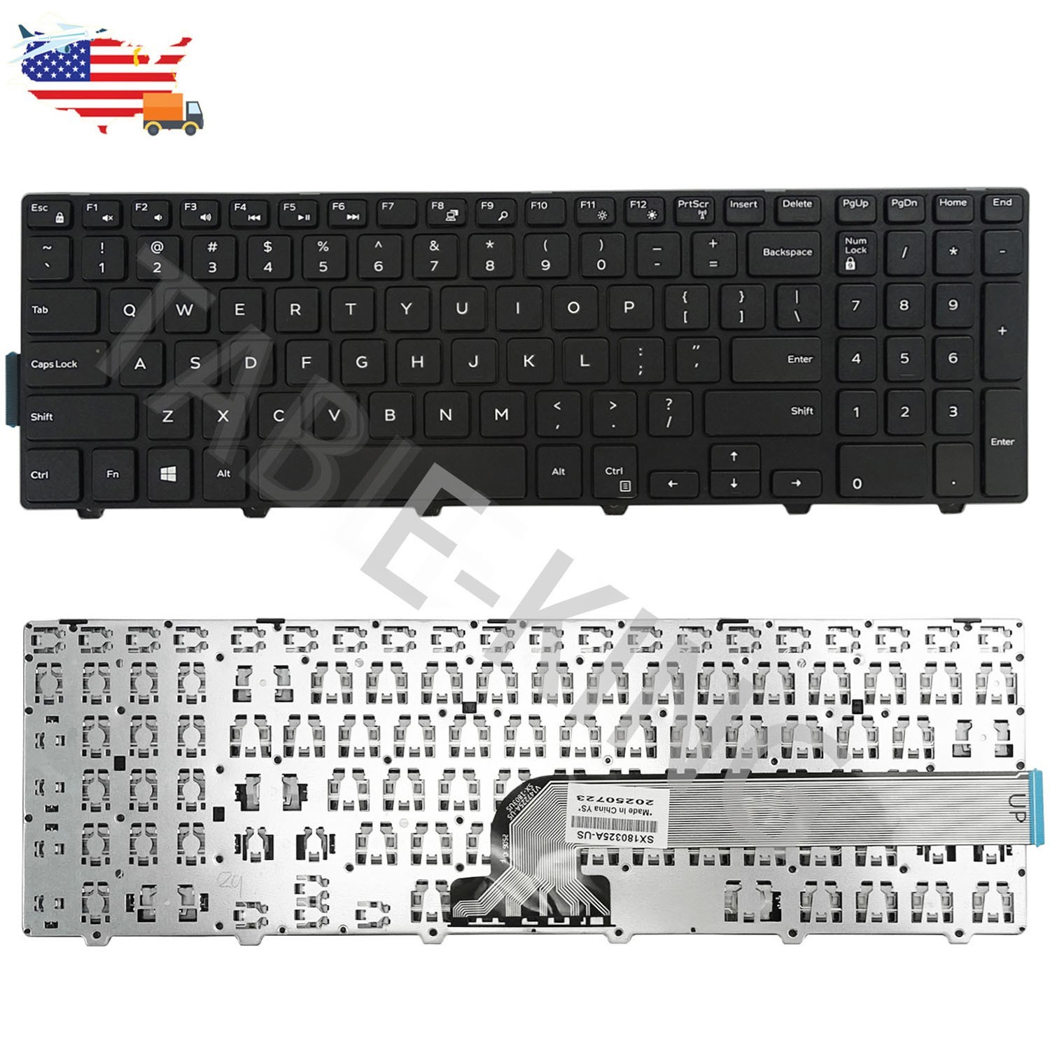 US Keyboard for Dell Inspiron 15-3000 3541 3542 3543 3551 3552 3558 3559 3560 US Keyboard for Dell Inspiron 15-3000 3541 3542 3543 3551 3552 3558 3559 3560