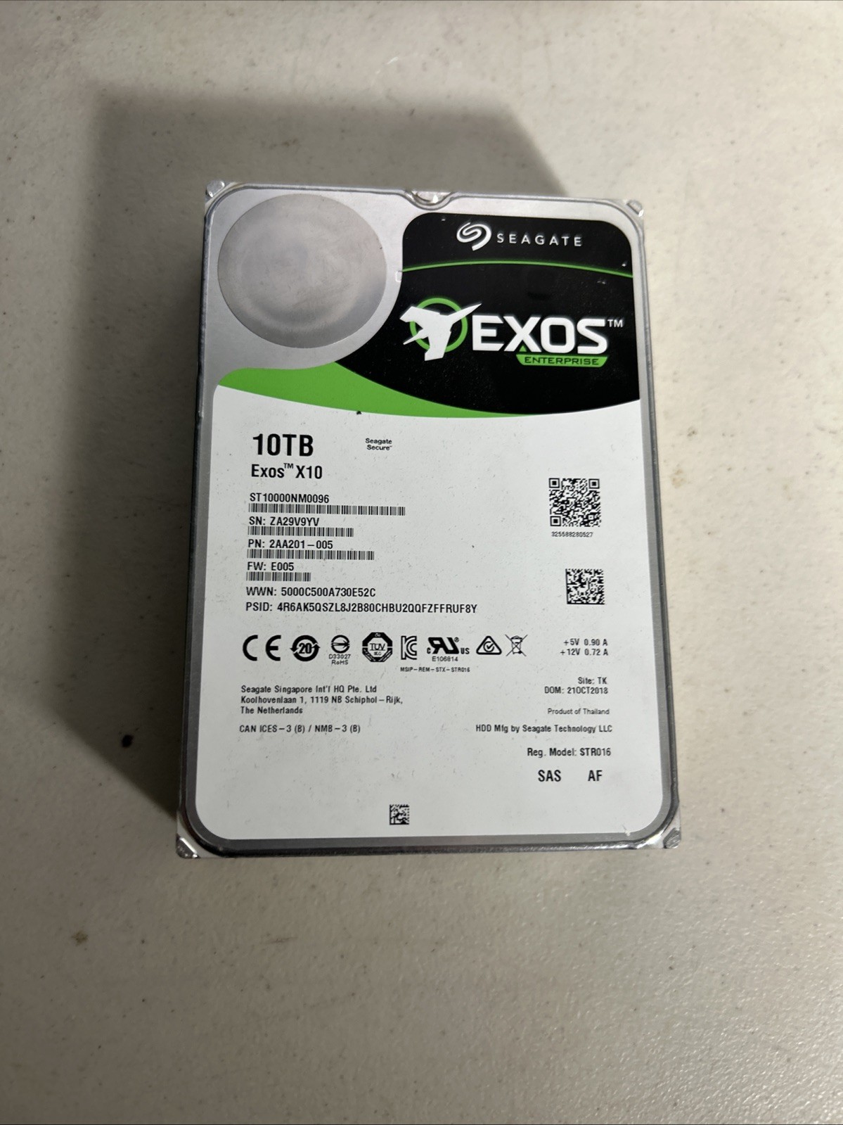 Seagate Exos ST10000NM0096 HDD 10TB SAS 12Gb/s 7.2K 3.5\